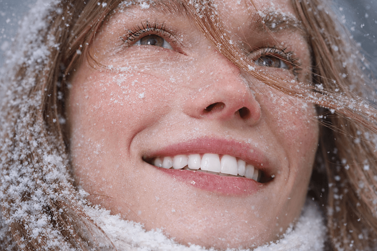 Cold girl makeup look