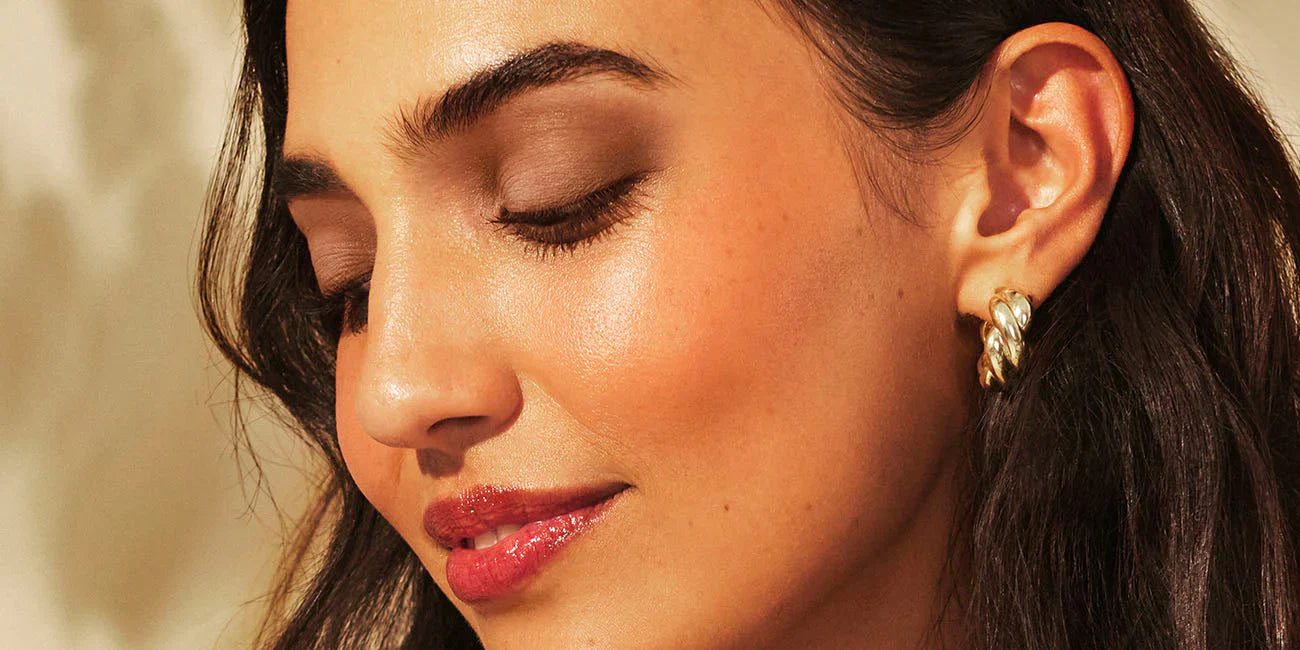 Woman wearing eye makeup