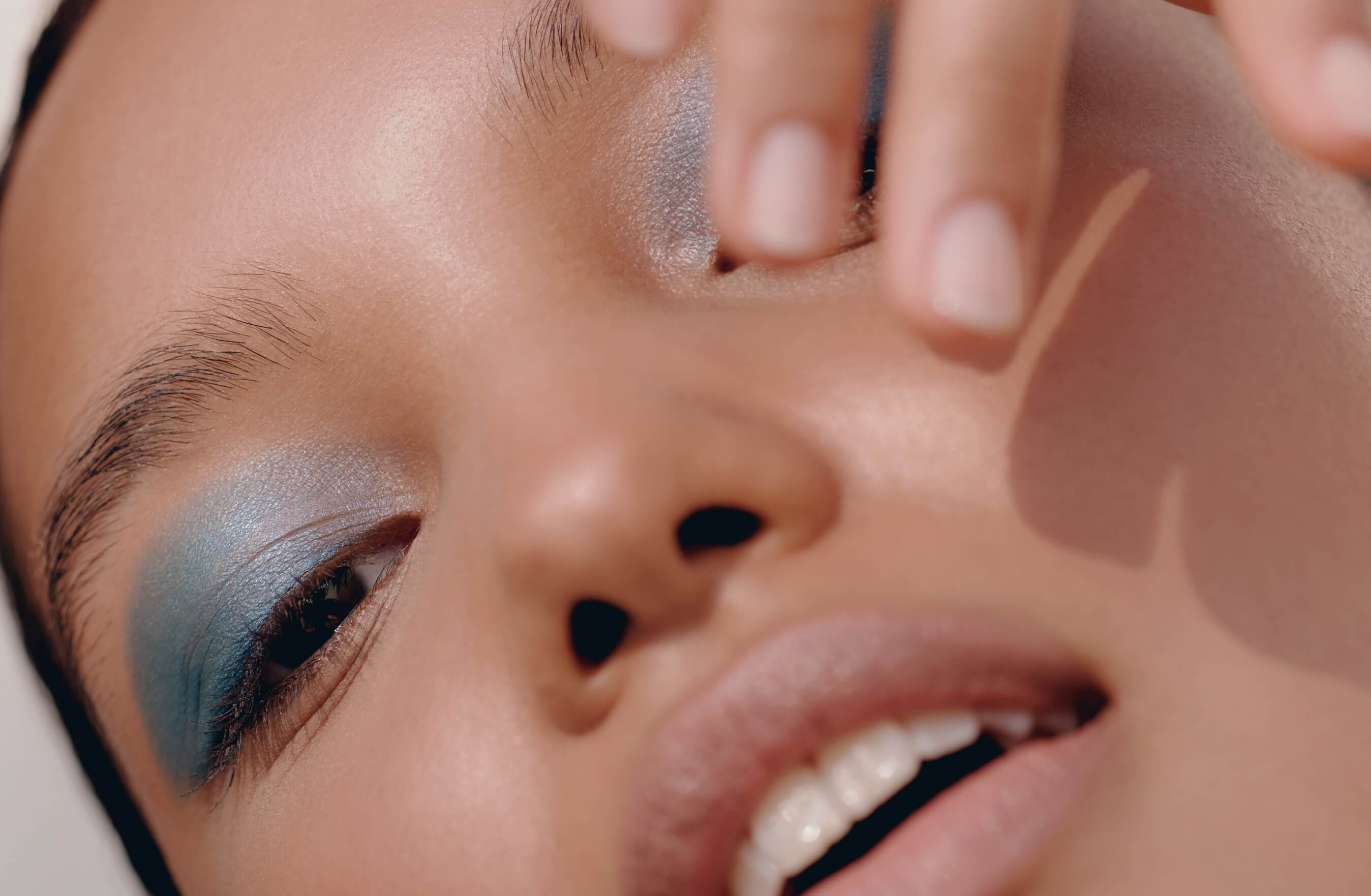 Model Wearing Clean Makeup and Skincare